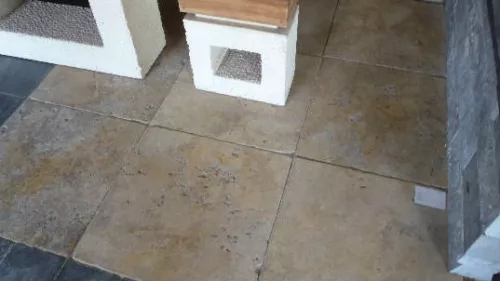 Stones4u Travertin Geel Nuance Antiek, romaans verband dik (758812)