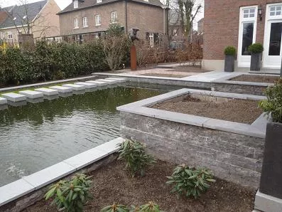 Stones4u Xiam blue stapelblok 2 lange zijden breukruw en 1 lange zijde gezoet hardsteen (758858)