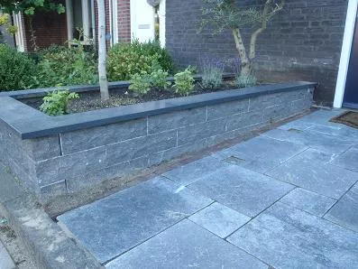 Stones4u Xiam blue stapelblok 2 lange zijden en 1 kop breukruw, 1 lange zijde gezoet hardsteen (758861)