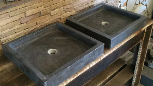 Hardsteen wasbak vierkant