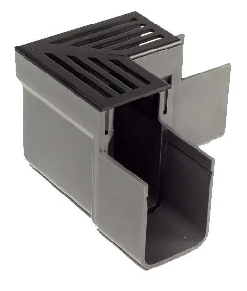 Hexa Slim-Line Zwart Hoek 90o