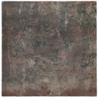 Carré tegel 50x50x5 vlak KOMO nero rosso