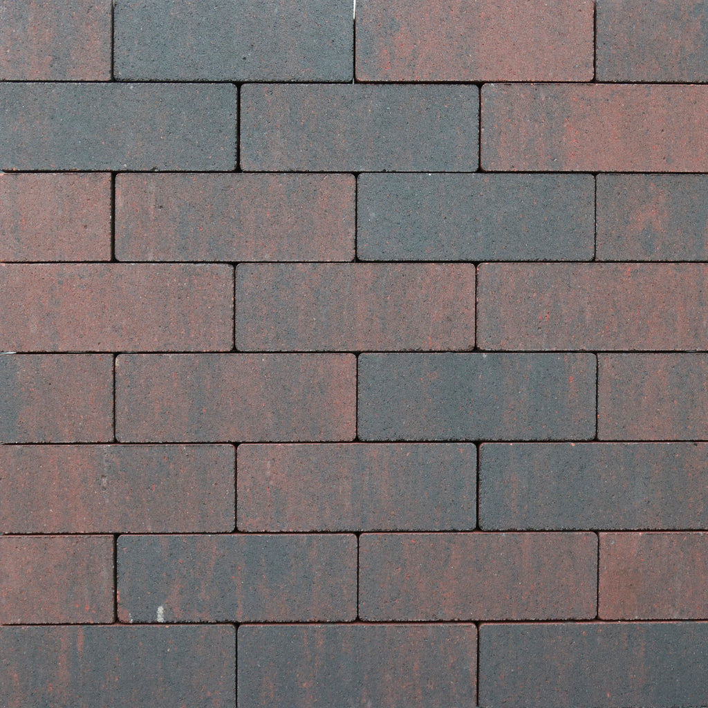 Strackstone Crown GRN+ Dikformaat 21x7x8 vlak wijnrood/antraciet genuanceerd KOMO PL2