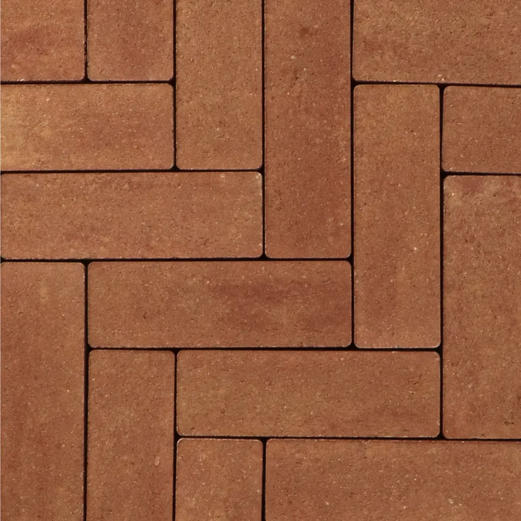 Strackstone+ Dikformaat 21x7x8 vlak wijnrood/oker genuanceerd PL3