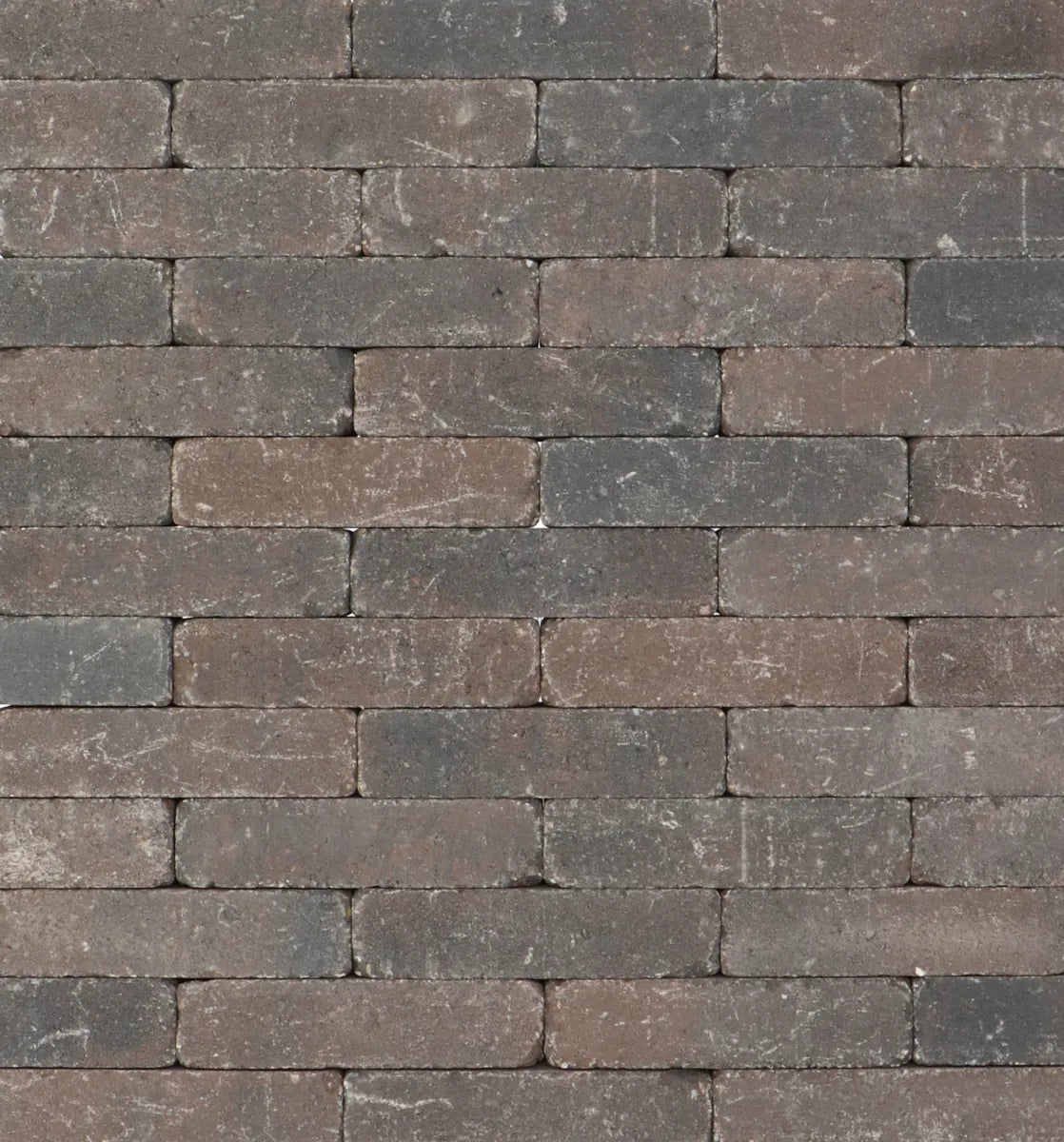 Trommelsteen 20x5x7 bruin/zwart genuanceerd