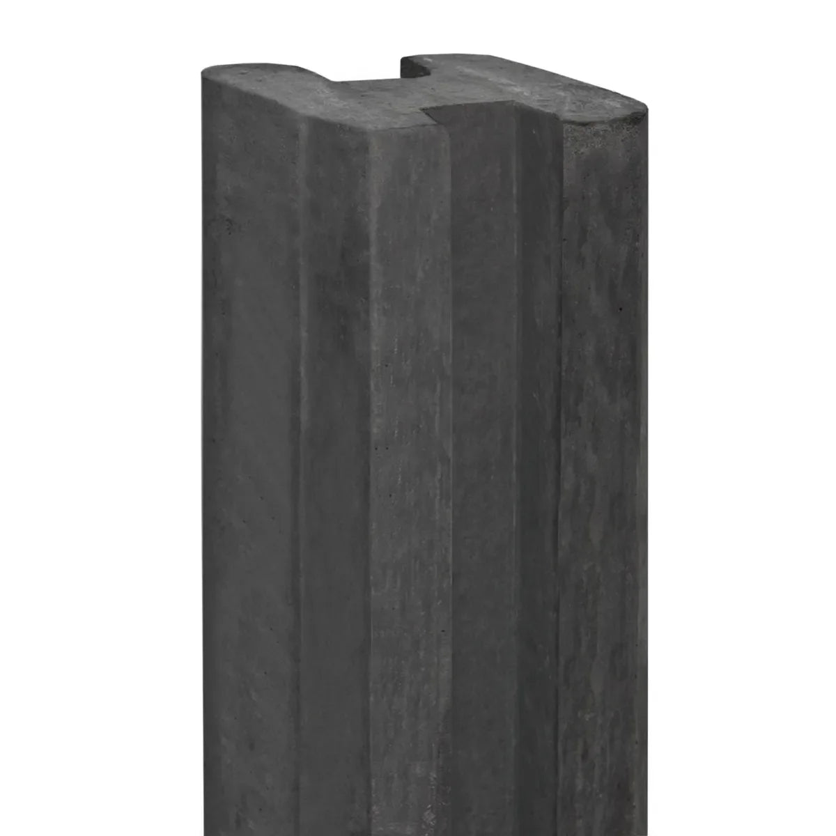 Beton-sleufpaal Zaan 10x10x275 antraciet Vlakke kop eind