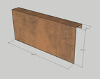 Corten Overzetstuk 1000x450x120mm