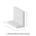 L-Element 80x45x100x10cm Zichtbeton