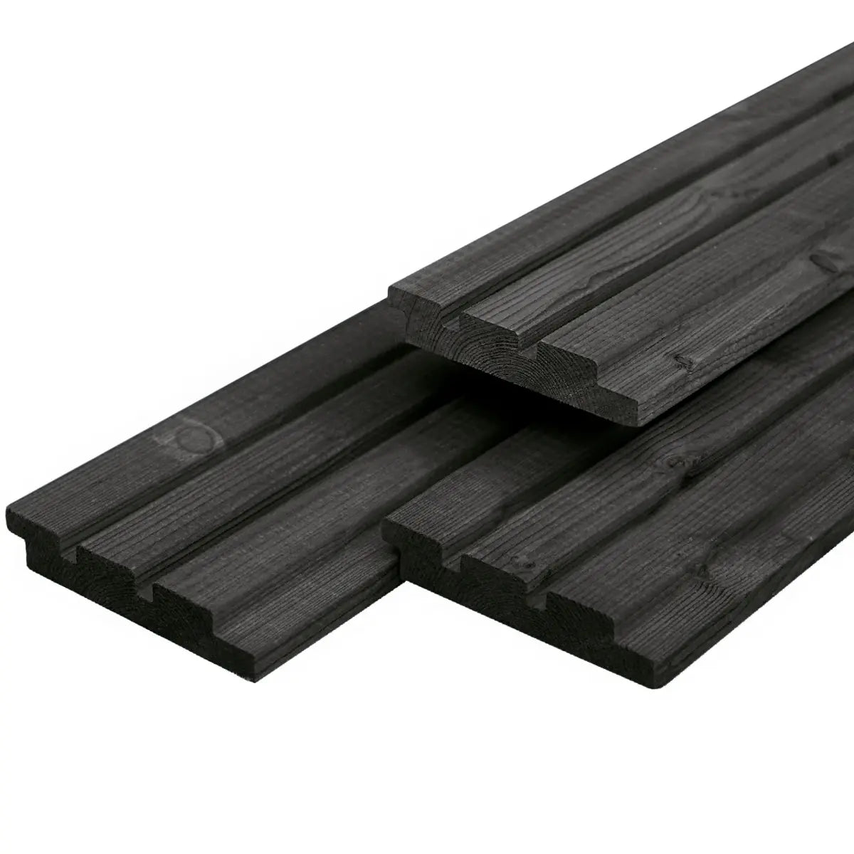 Triple Rhombus Douglas Zwart gespoten Geschaafd 1,9x13x300