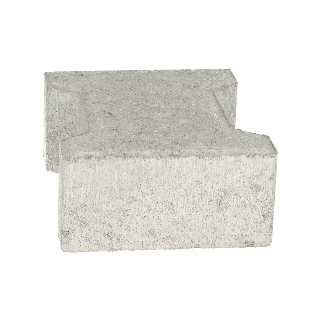 Basicstone H-verbandsteen 20x16,4/11,7x8 normaal facet grijs 1000 KOMO PL1