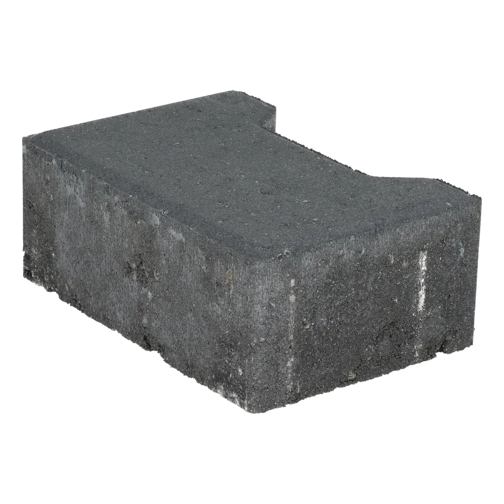 Ecotop Base Randsteen 20x13,4/11,5x8 normaal facet antraciet KOMO PL2