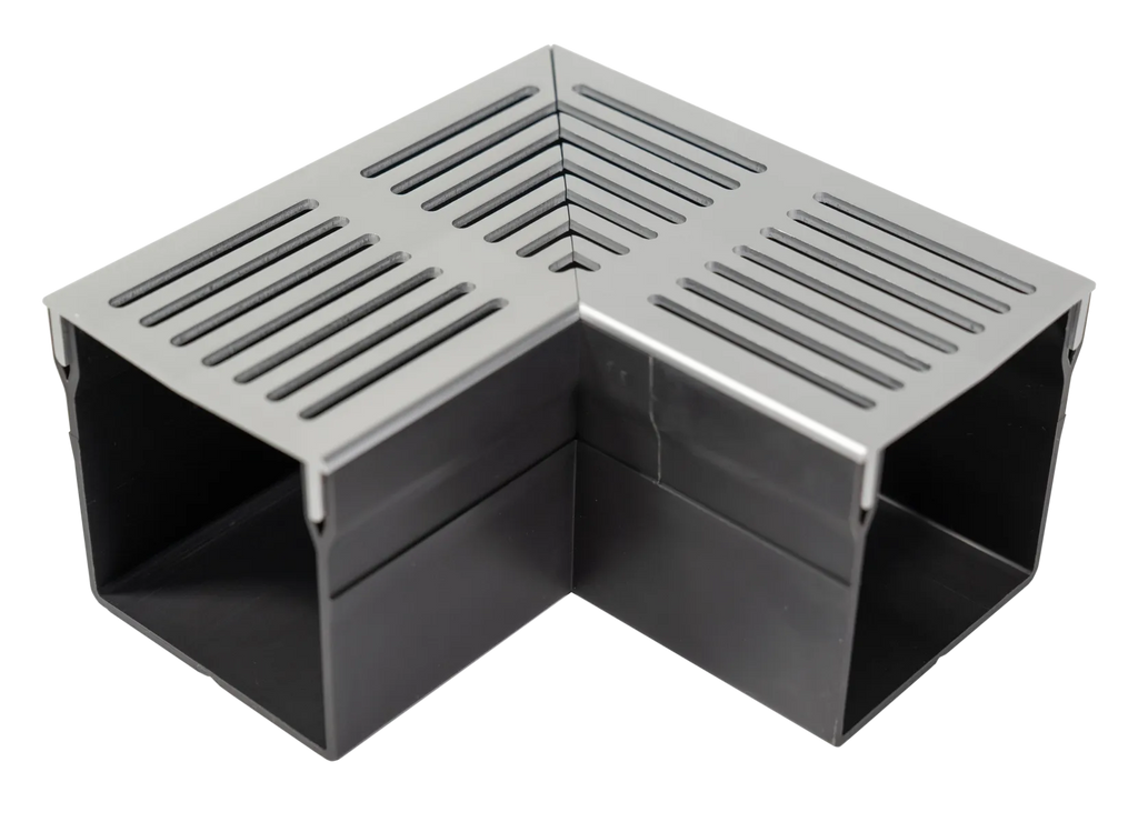 Star Drain Mini 65/60 Hoekstuk - Grijs (Aluminium)