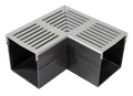 Star Drain Mini 65/60 Hoekstuk - Grijs (Aluminium)