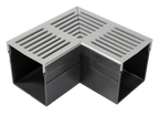 Star Drain Mini 65/60 Hoekstuk - Grijs (Aluminium)