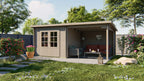 Blokhut - Tuinhuis 28mm Chappo met overkapping