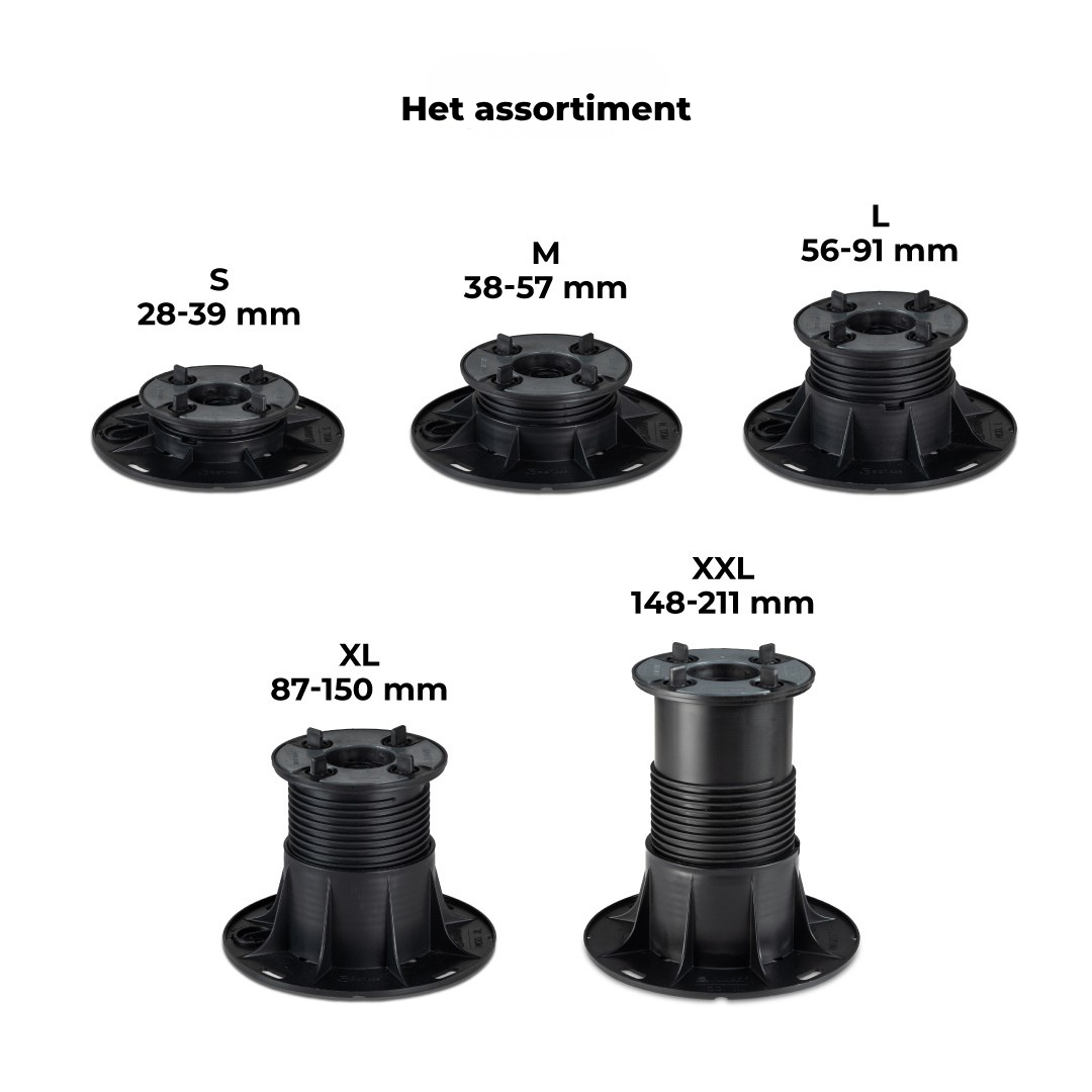 Tegeldrager PP Level Duo maxi - voet + schroef + Kop 4 mm