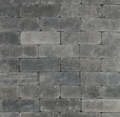 Trommelsteen 21x7x7 grijs/zwart genuanceerd