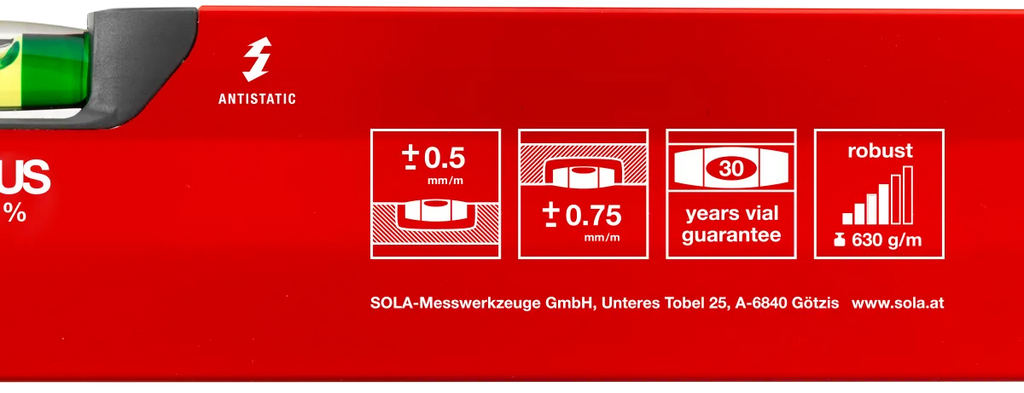SOLA Alu-waterpas X-profiel BigX 30cm