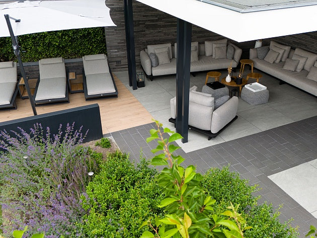 mbi tuin sint oedenrode geoceramica aspen oxide eiken natuurlijk geoklinker plus cannobio geostylistix strips shaded grey 60