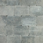 Trommelsteen 20x30x6 grijs/zwart genuanceerd