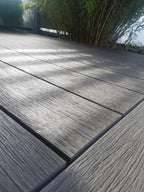 WPC Terrasplank Massief Vintage 2,3x13,8x400cm Lunar Grey/Ce