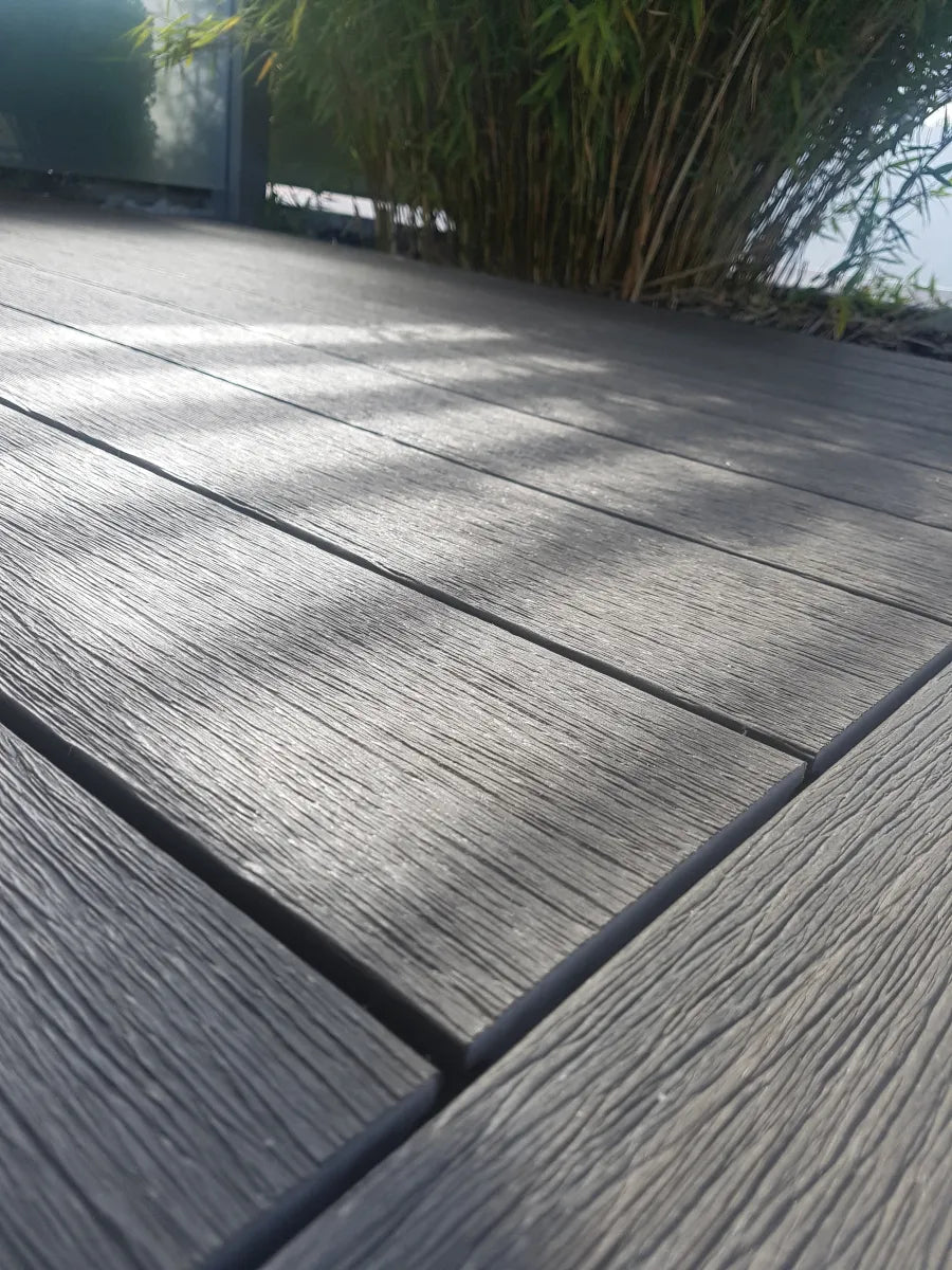 WPC Terrasplank Massief Vintage 2,3x13,8x400cm Lunar Grey/Ce