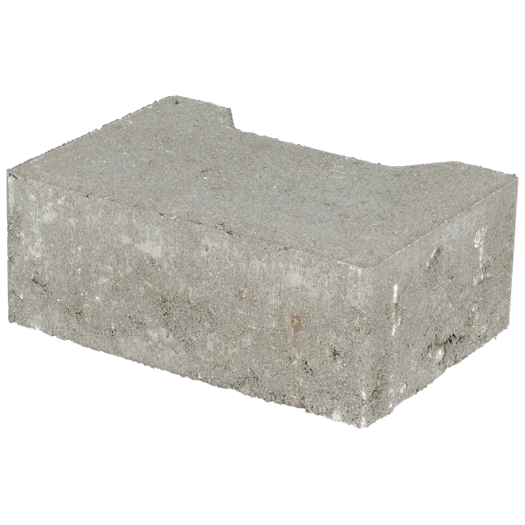 Ecotop Base Randsteen 20x13,4/11,5x8 normaal facet grijs KOMO PL2