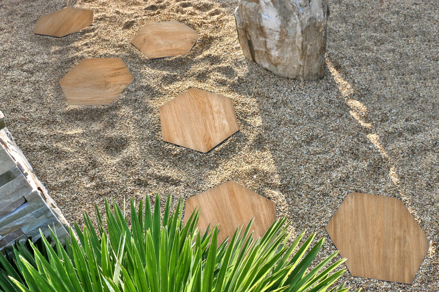 Staptegel Hexagons Foresta Chiaro o60x52x2cm