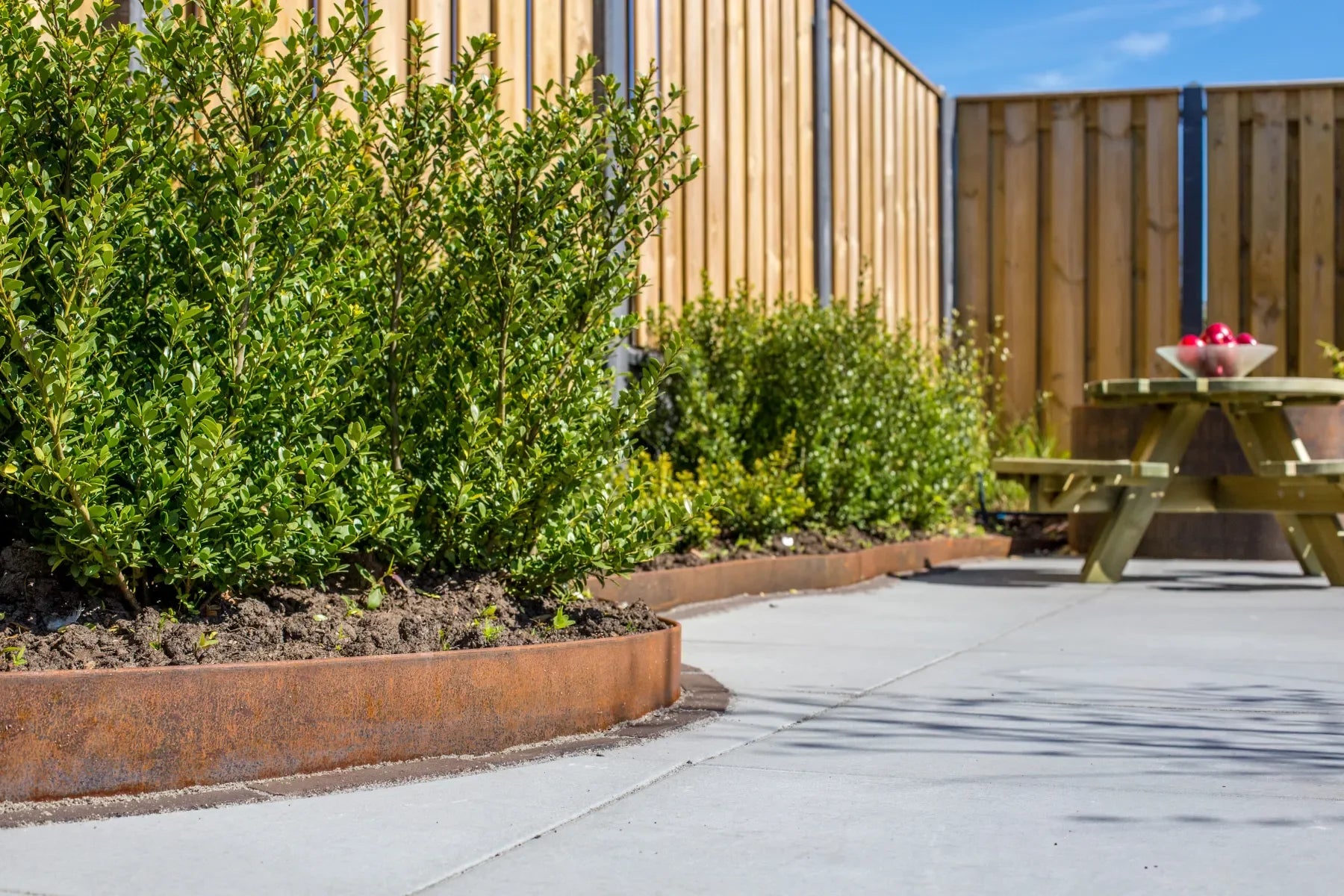 Flexline Corten 10cm L=220cm
Incl. 3 verzinkte pennen 35cm