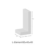 L-Element 80x40x40 Grijs