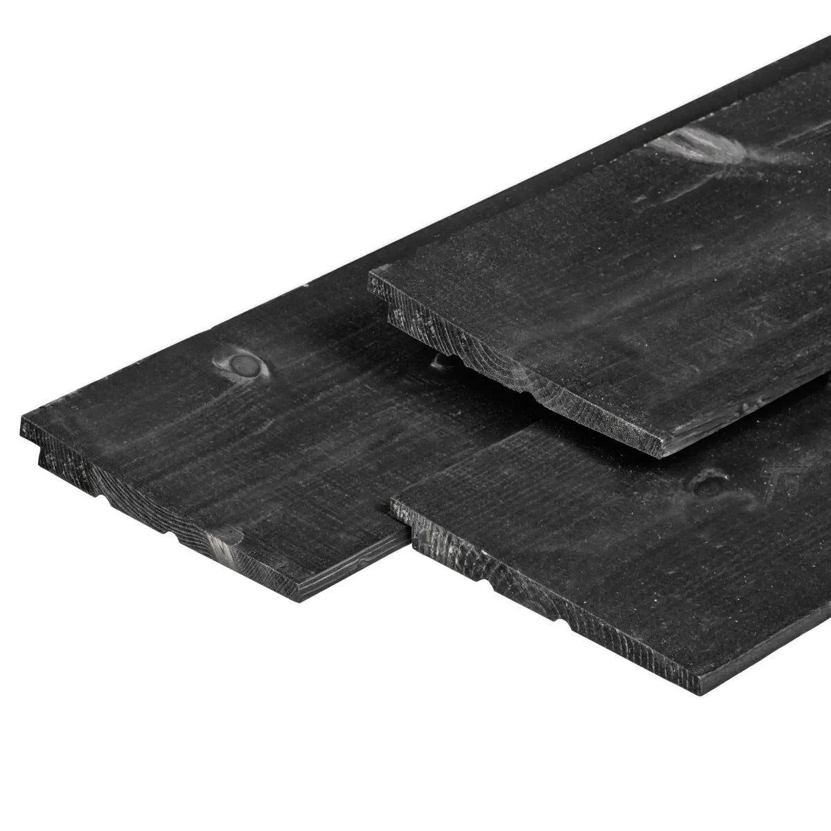 Zweeds rabat NE vuren zwart gespoten 1,1/2,2x19,5x420cm
