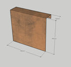 Corten Overzetstuk 500x450x120mm