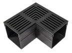 Star Drain Mini 65/60 Hoekstuk - Zwart (Aluminium)