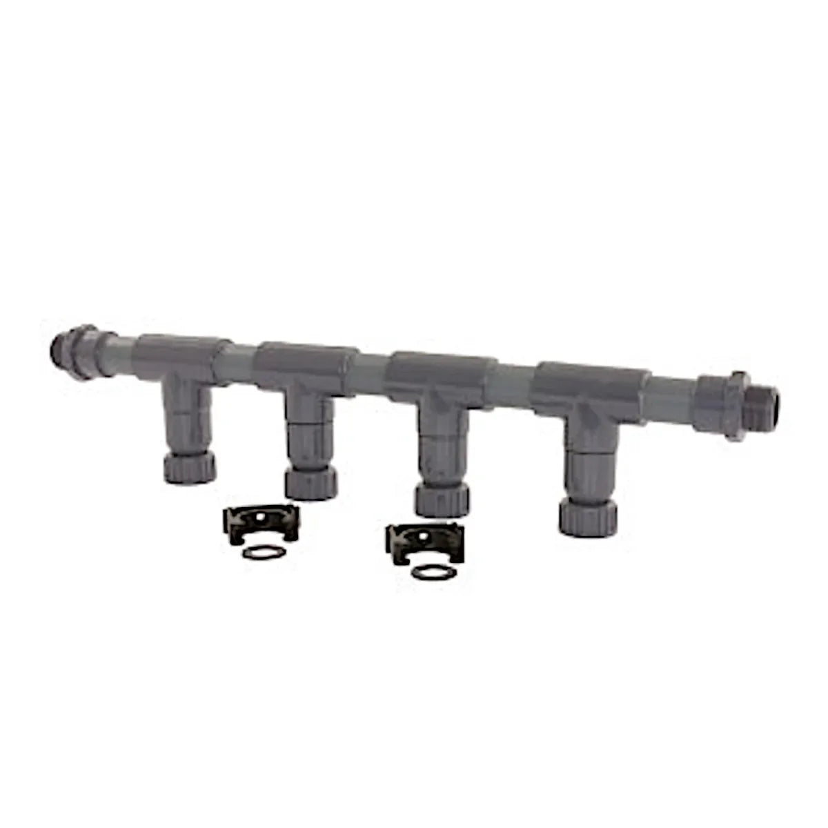 Maspla verdeelblok, 4 aftakkingen, pvc, d=32mm, 1" aansl.