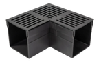 Star Drain Mini 65/60 Hoekstuk - Zwart (Aluminium)