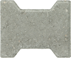 Ecotop Base H-verbandsteen 20x16,4/11,7x8 normaal facet grijs KOMO PL2