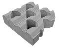 Grasbetontegel type C 40x40x12(40 cm. zijde vlak) BK25 vierkante gaten