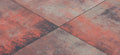 Carré tegel 50x50x5 vlak KOMO nero rosso