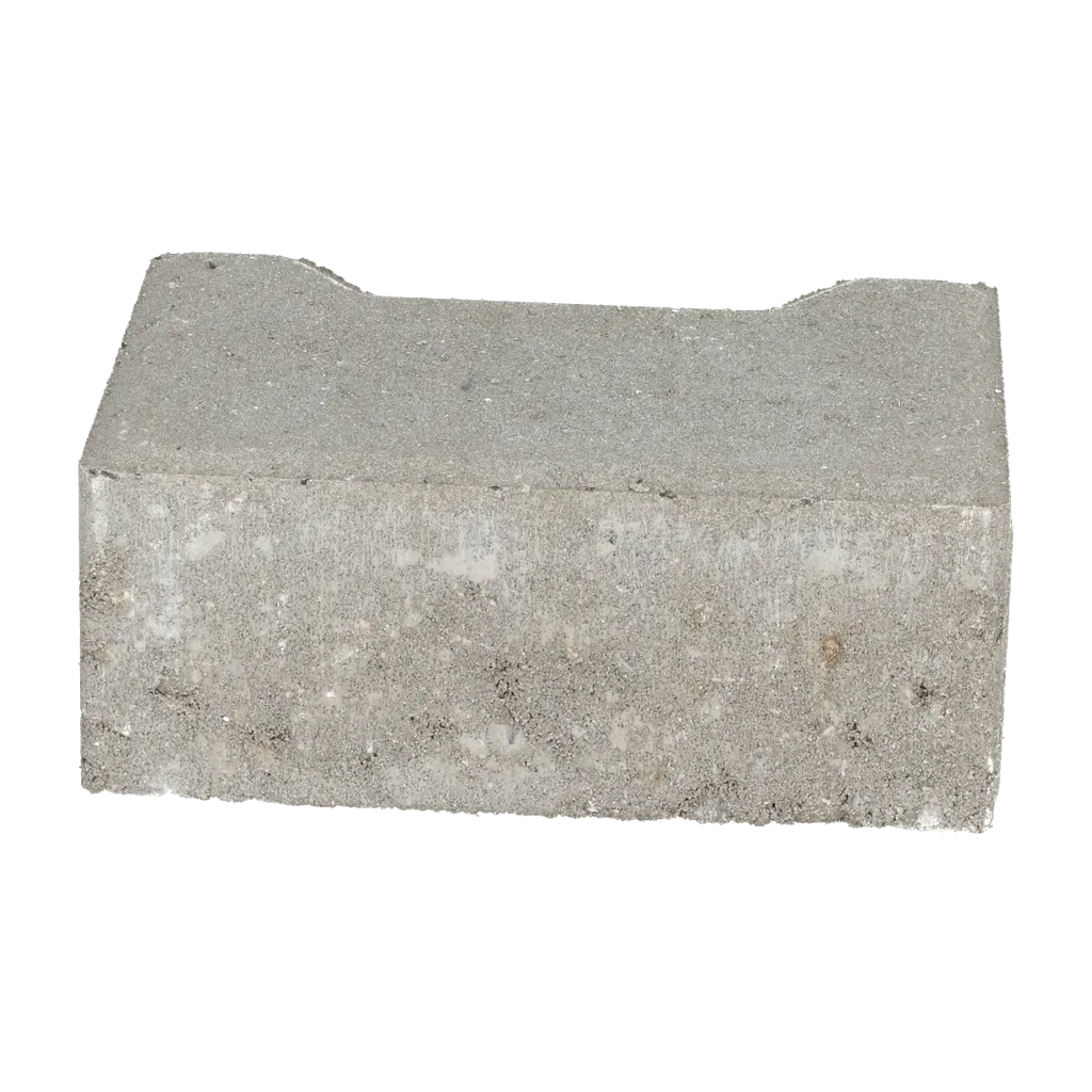 Ecotop Base Randsteen 20x13,4/11,5x8 normaal facet grijs KOMO PL2