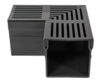 Star Drain Mini 65/60 Hoekstuk - Zwart (Aluminium)