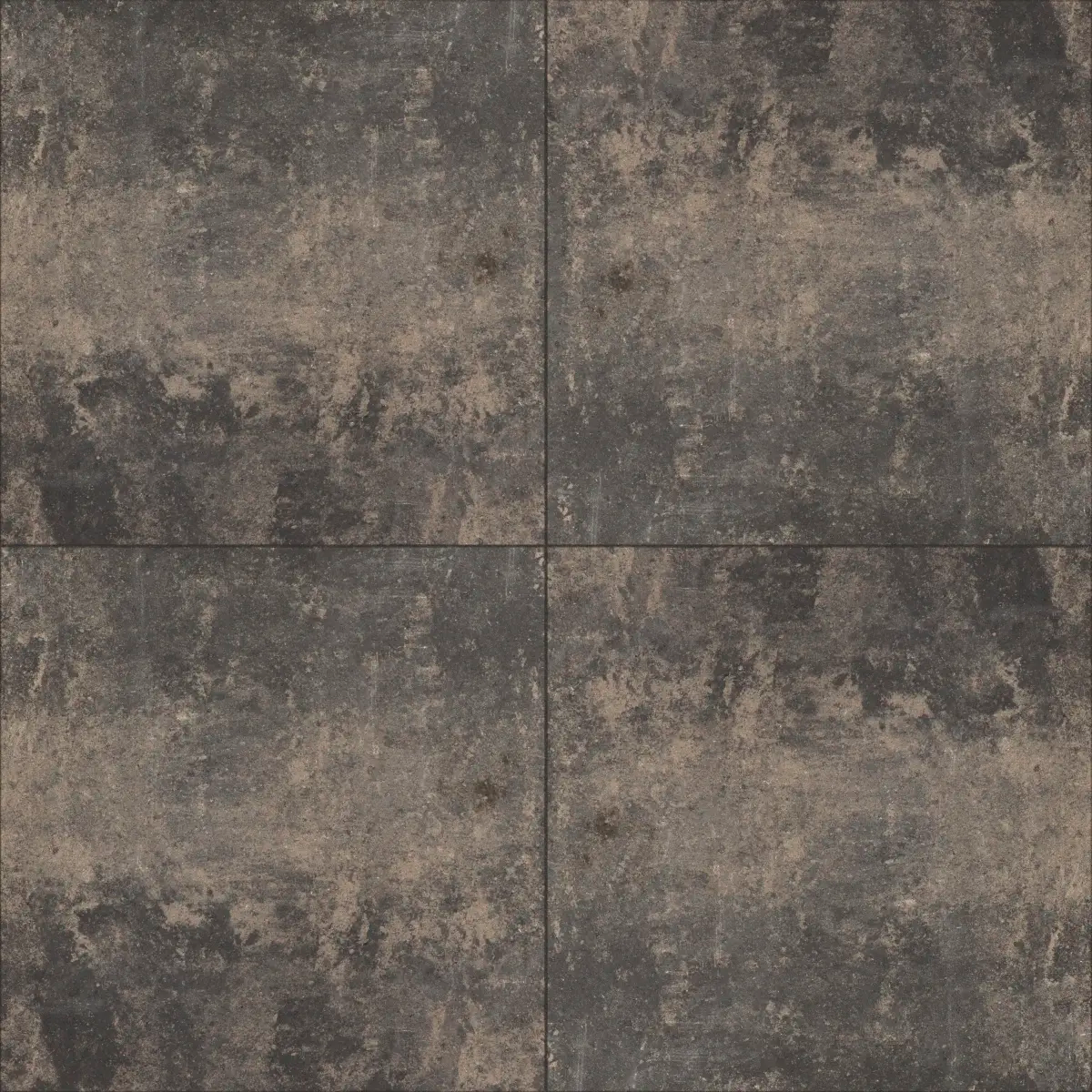Carré tegel 50x50x5 vlak KOMO nero piétra