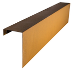 Overzetprofiel Muurblok Recht 150x30x12,8cm Corten