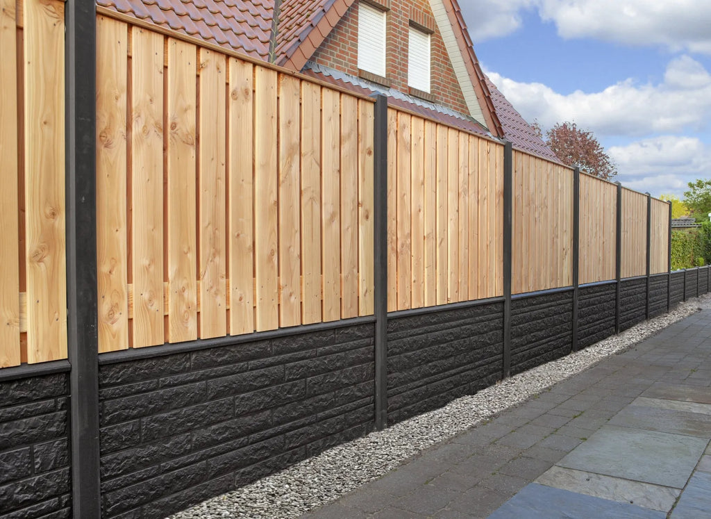 Beton-motiefplaat Reest gecoat H36xD4,8xL180cm rotsmotief