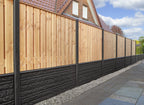 Beton-motiefplaat Reest gecoat H36xD4,8xL180cm rotsmotief