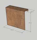 Corten Overzetstuk 500x450x150mm