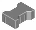Ecotop Base H-verbandsteen 20x16,4/11,7x8 vlak antraciet KOMO PL2