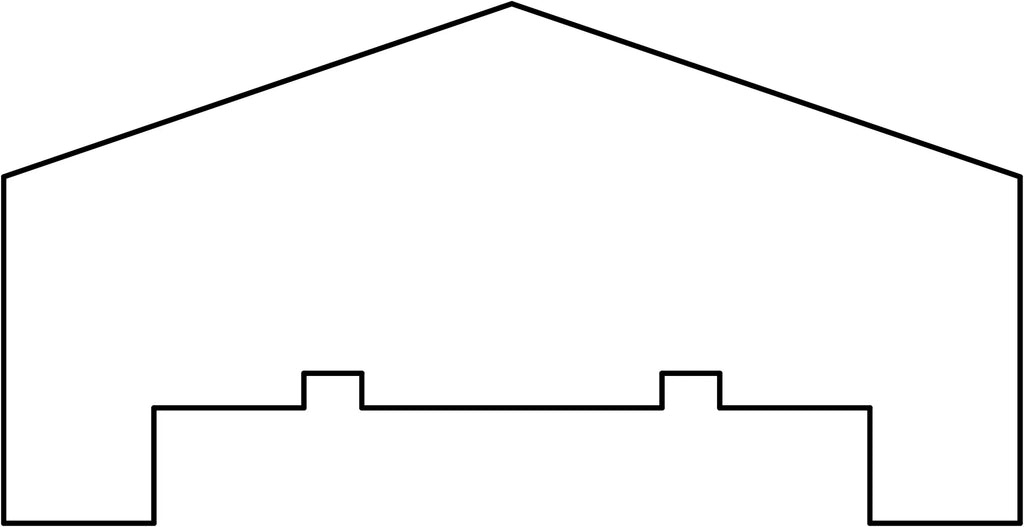 Afdeklat Piramide Douglas Onbehandeld 3,5x8,5x180cm
