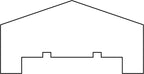 Afdeklat Piramide Douglas Onbehandeld 3,5x8,5x180cm