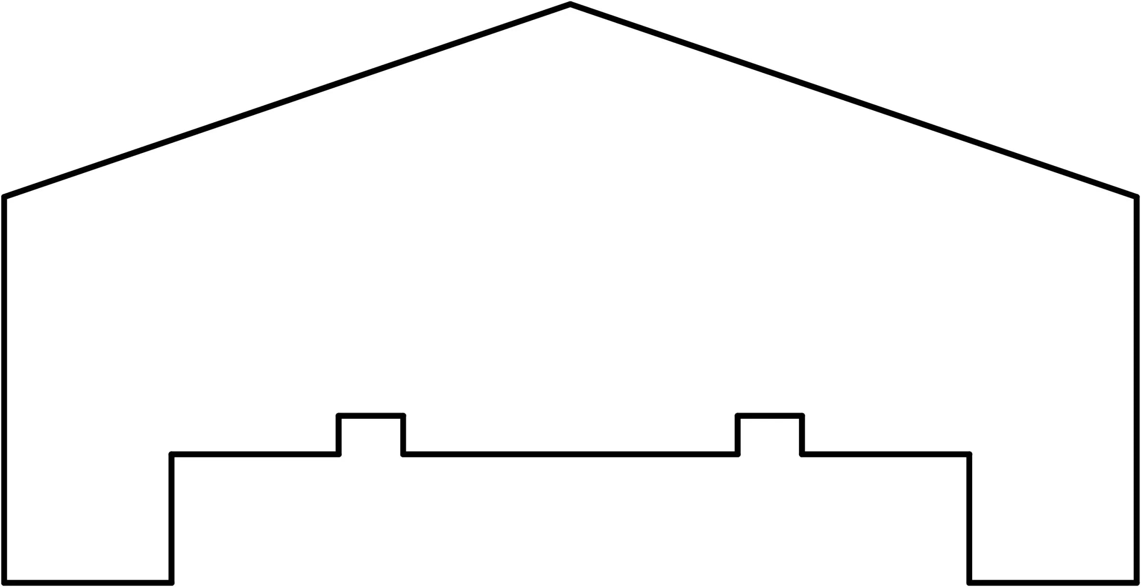 Afdeklat Piramide Douglas Onbehandeld 3,5x8,5x180cm