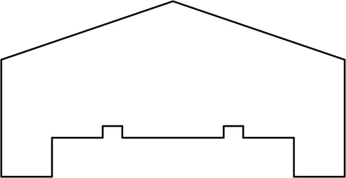 Afdeklat Piramide Douglas Onbehandeld 3,5x8,5x180cm